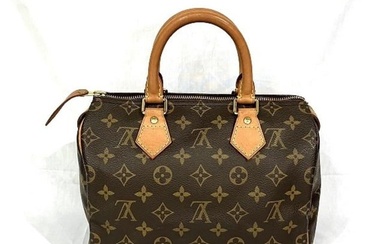 Louis Vuitton Monogram Speedy 25 M41109 Bag Handbag Men Women