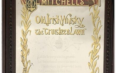 MITCHELL'S OLD IRISH WHISKY ADVERTISING MIRROR