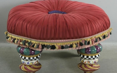 MacKenzie-Childs Original Upholstered Ottoman