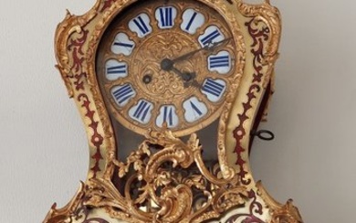 Mantel clock - Boulle clock - Rococo - Brass, Gilt bronze, Wood, Turtle - 1870-1880