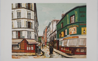 Maurice Utrillo (d'après) - Rue Seveste à Montmartre