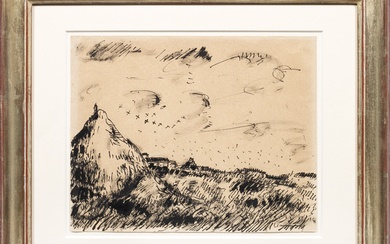 Maurice de Vlaminck (1876 Paris - 1958 Rueil-la-Gadelière) "Paysage. Titre original Impression de paysage expressive...