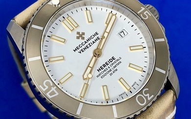 Meccaniche Veneziane - Automatic Watch Nereide LIMITED EDITION Watches & Crystals with EXTRA Rubber Strap - W&C Argilla Crema - Men - Brand New