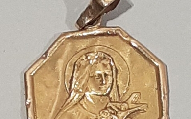 Médaille de baptème de or jaune 18 K (750/oo)... - Lot 31 - Actéon - Compiègne Enchères