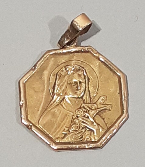 Médaille de baptème de or jaune 18 K (750/oo)... - Lot 31 - Actéon - Compiègne Enchères