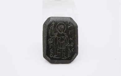 Medieval Bronze Saint George Button 6th-8th Century AD