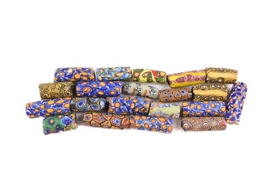 Millefiori / Murano trade beads - 19th and early 20th century - Venice Italy / West Africa (No Reserve Price)