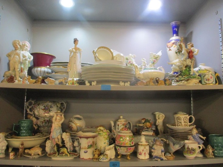 Mixed continental and English ceramics A/F to include Limoge...