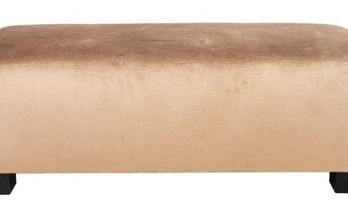 Modern Upholstered Taupe Bench