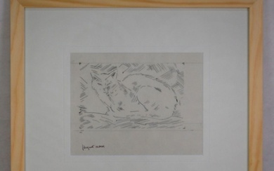 NAM Jacques (1881-1974). «Un chat ». Dessin Dessin sur papier calque, Signée dans la planche...