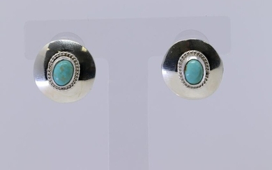 Native American Navajo Handmade Turquoise Earring's By