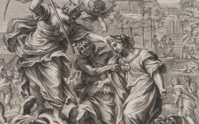 Nicolas Dorigny (1658-1746), Triumph of ignorance over the fine arts, allegory of ignorance, 1728, Engraving