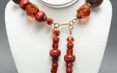 Nina Ricci Gold-Tone & Beaded Necklace