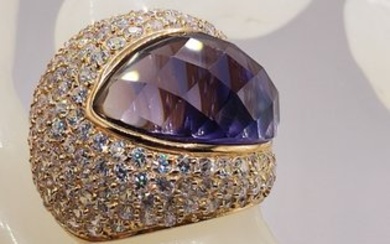 No Reserve Price Ring - Gold-plated, Silver Amethyst