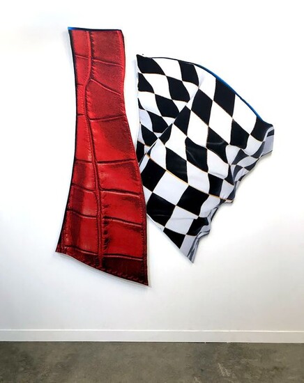 Noah Arends - Wall sculpture - Textile artwork - Snake Print & Drag Flag (two piece)