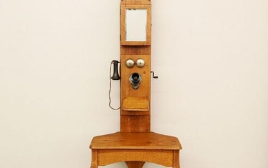 Oak Telephone Stand