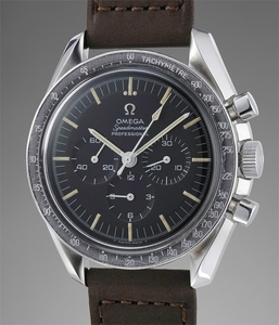 Omega, Ref. 145.012-67 SP An extremely rare, attractive and well-preserved stainless steel chronograph with chestnut "tropical" dial