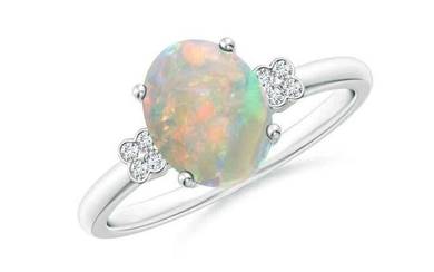 Opal Design 1.1 Ct Diamond 0.045 Ct in 14Kt White Gold