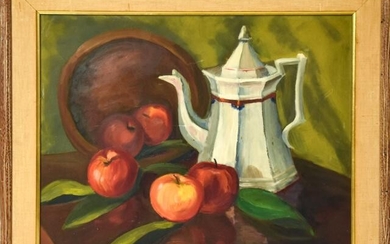 Ottone Rosai Oil Painting of Still Life w Apples