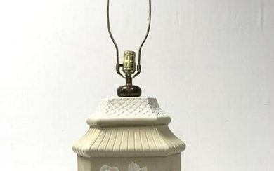 PAUL HANSON PORCELAIN HEXAGONAL TABLE LAMP
