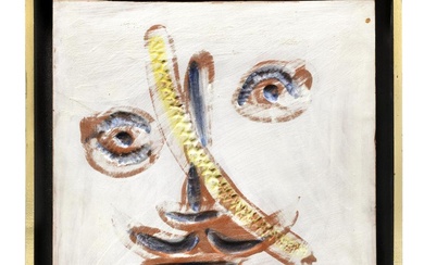 Pablo Picasso: "Visage au trait oblique", 1968. Stamped 'Madoura Plein...