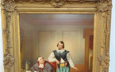 Painting, Francis William Edmonds, "Gil Blas and the Archbishop", oil on canvas, various museum