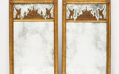 Pair Neoclassical Italian Wall Mirrors