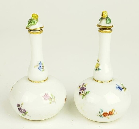 Pair of 19th C. Meissen Porcelain Vases