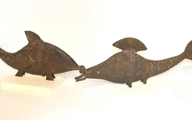 Pair of Ashanti Bronze Fish