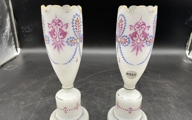 Pair of Bristol Glass Vases