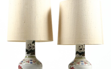 Pair of large vase-shaped table lamps. (2)