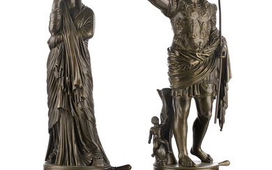 Pair of sculptures from the Grand Tour, 19th century.