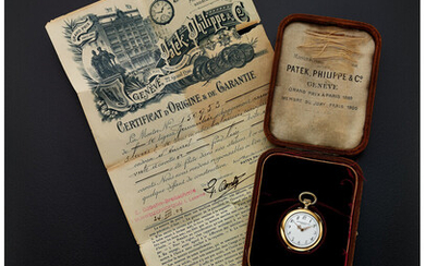 Patek Philippe, Miniature Gold Pendant Watch, Box & Papers,...