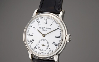 Patek Philippe Reference 5078P-001 | A platinum automatic minute repeating wristwatch with enamel dial, Circa 2007 | 百達翡麗 型號 5078P-001 鉑金自動上鏈三問報時腕錶配琺瑯錶盤，製作年份約 2007