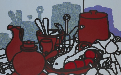 Patrick Caulfield CBE RA, British 1936-2005- Glazed Earthenware, 1976; screenprint on wove, signed in pencil and inscribed AP 3/4, an Artist's Proof aside from the edition of 76, printed at Kelpra Studio, published by Waddington Graphics, London...