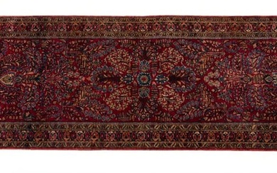 Persian Sarouk Woven Wool Runner, Ca. 1940, W 2' 7'' L 6' 4''