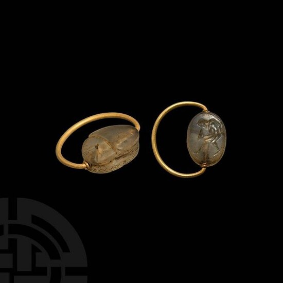 Phoenician Gold Ring with Scarab