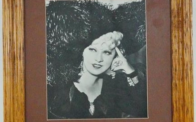 Portrait of Mae West w/Signed Check to Beverly