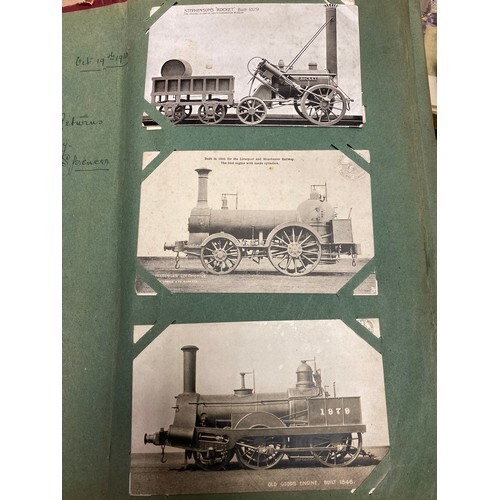 Postcards: An early 20th century album containing approximat...