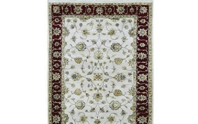 Rajasthan Half Wool and Half Silk Floral Design Thick