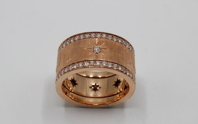 Ring - 18 kt. Rose gold - 0.15 tw. Diamond (Natural) - Diamond