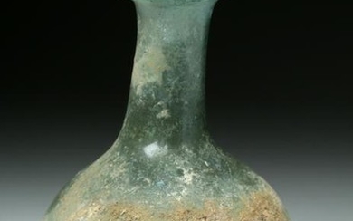 Roman Blue-Green Glass Jar - Lovely Iridescence