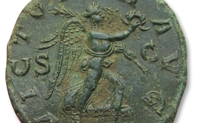 Roman Empire - AE 30mm sestertius Maximinus I Thrax - beautifully struck - Rome mint, 235-236 A.D. - VICTORIA AVG - Bronze