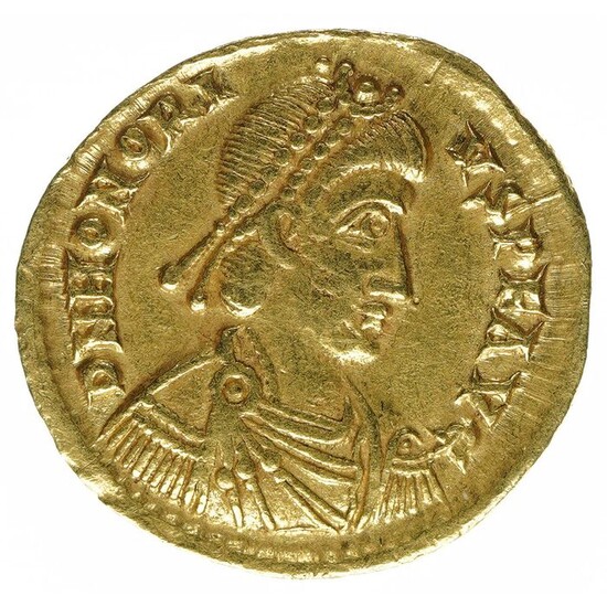 Roman Empire - AV-Solidus, Honorius (393-423). Ravenna - Gold