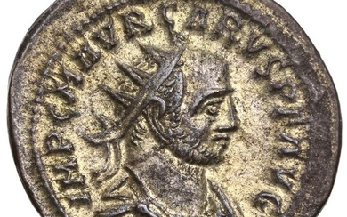 Roman Empire. Carus (AD 282-283). Silvered Æ Antoninianus,Antioch AD 283 - Carus and Carinus