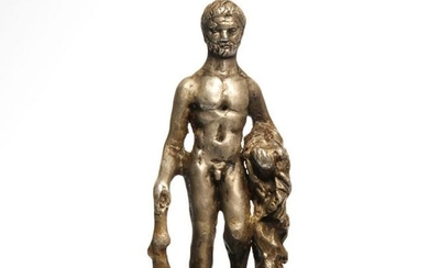 Roman Silver Hercules Figure, c. 1st Century B.C.-1st