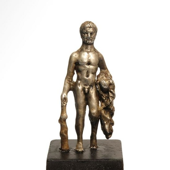 Roman Silver Hercules Figure, c. 1st Century B.C.-1st