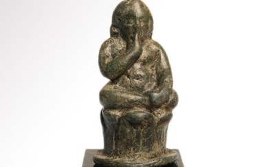 Romano-Egyptian Bronze Harpocrates Figurine,c. 1st