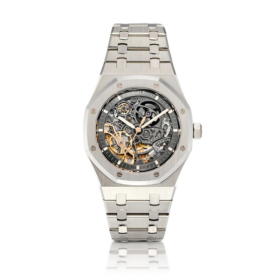 Royal Oak, Reference 15407ST.OO.1220ST.01 | A stainless steel skeletonized double balance wheel bracelet watch, Circa 2019 | 愛彼 | 皇家橡樹系列 型號15407ST.OO.1220ST.01 | 精鋼鏤空雙重擺輪鏈帶腕錶，約2019年製, Audemars Piguet