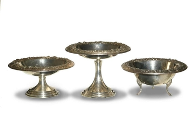 S. Kirk and Son, 3 Silver Repousse Bowls